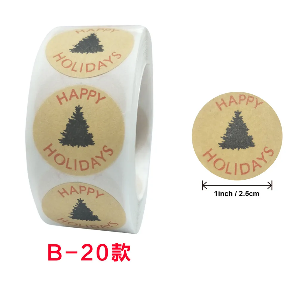 

Round Stickers "Handmade" Seal Labels Roll Sticker For Package Decorate Handmade Sticker Stationery Supplies 500pcs