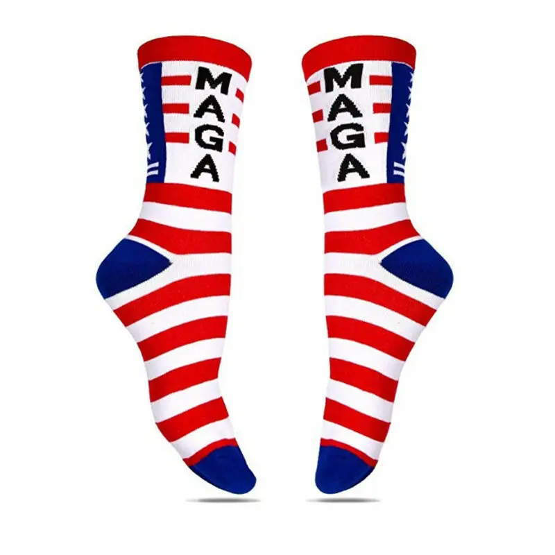 

Goocheer 2019 NEW Socks Donald Trump MAGA General Election Stars Striped Casual Unisex Stocking