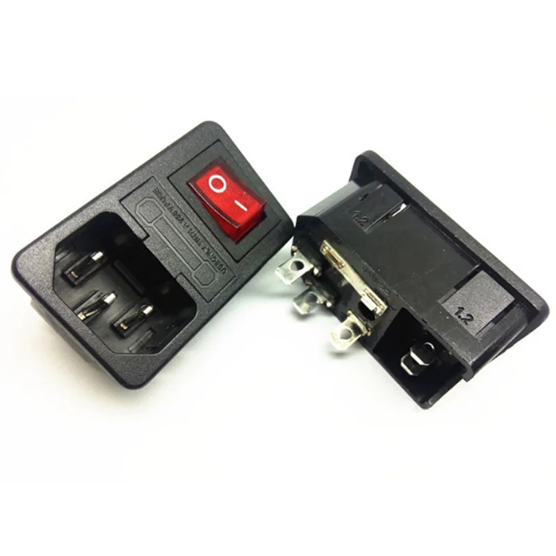 Черный CE медь 250 В 10a IEC320 C13 C14 PDU UPS розетка промышленный AC мощность красный свет