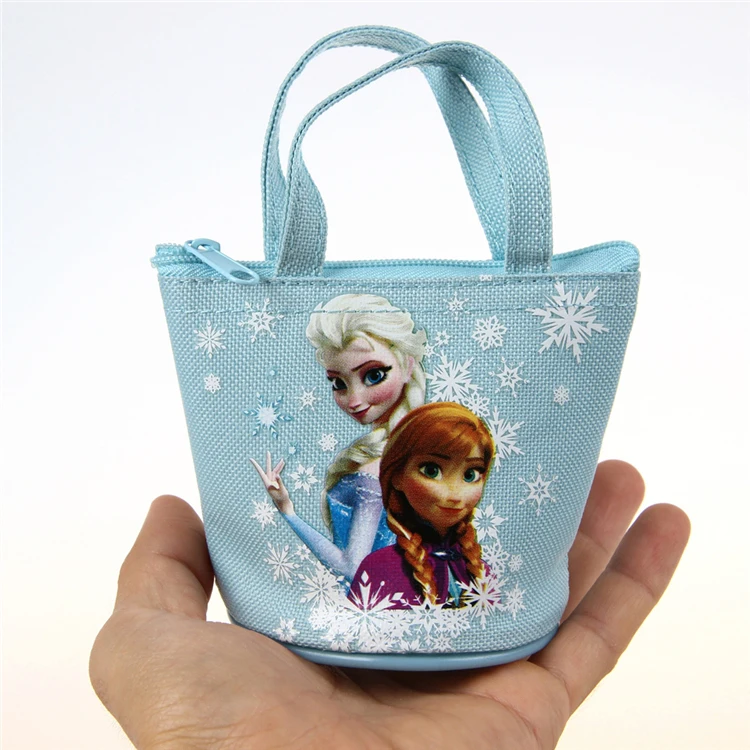 Disney с изображением мультипликационных персонажей для Детей Портмоне Эльзы из мультфильма "Холодное сердце", монета сумка подарок для мальчиков и девочек мини холст сумка для хранения для детей «Анна» мини-сумка для макияжа