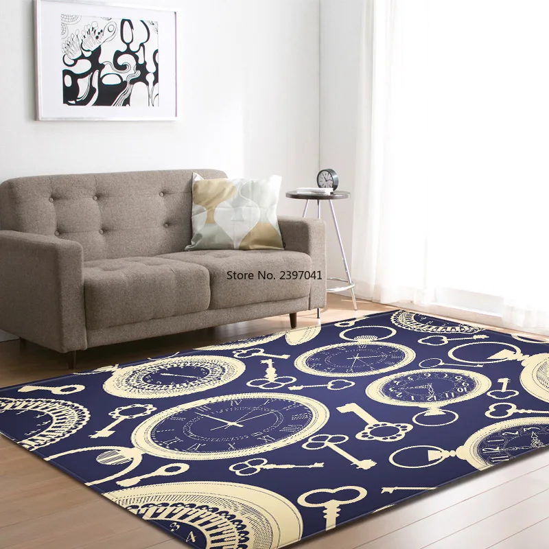 

New Egyptian Culture Big Carpets For Living Room Retro Nordic Ethnic Style Floor Mat Non-slip Washable Rug Bedroom Beside Carpet