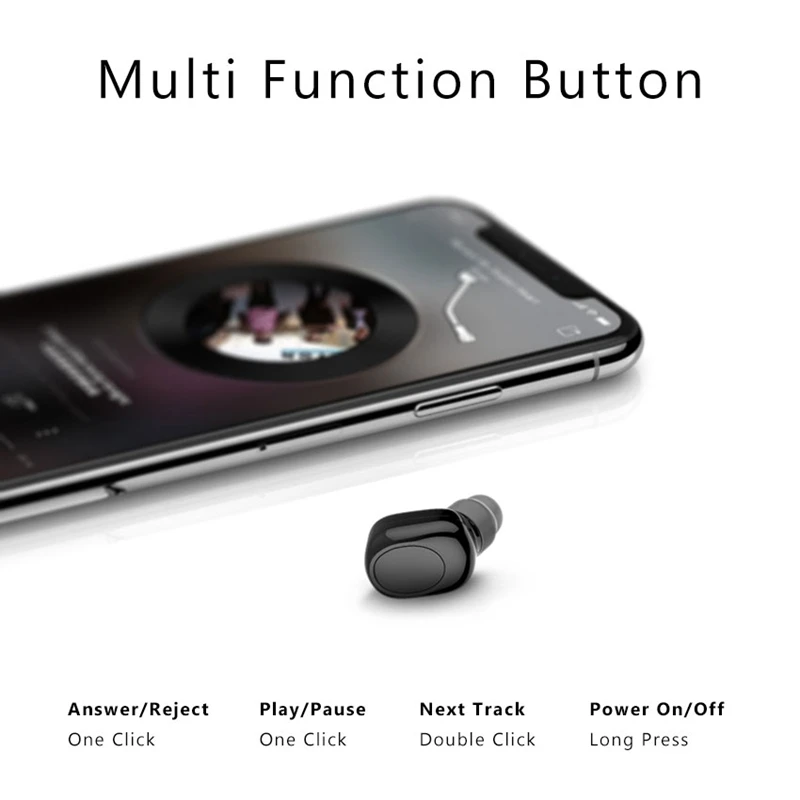 RISE-X11 маленькие беспроводные Bluetooth наушники Usb магнит невидимый скрытый наушник