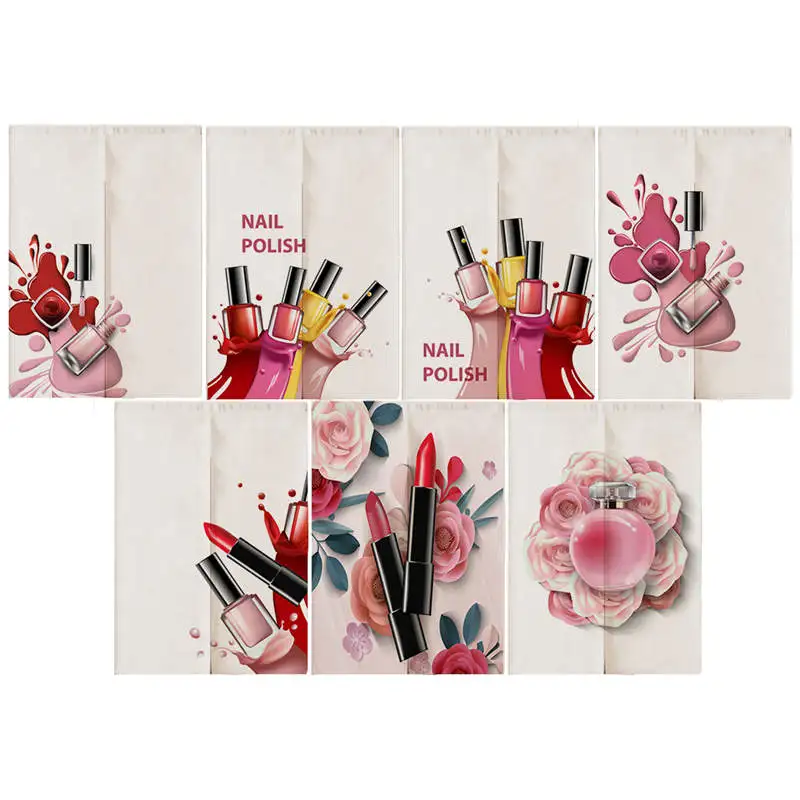 Полировка для ногтей Женский цветочный принт зернистая льняная дверная