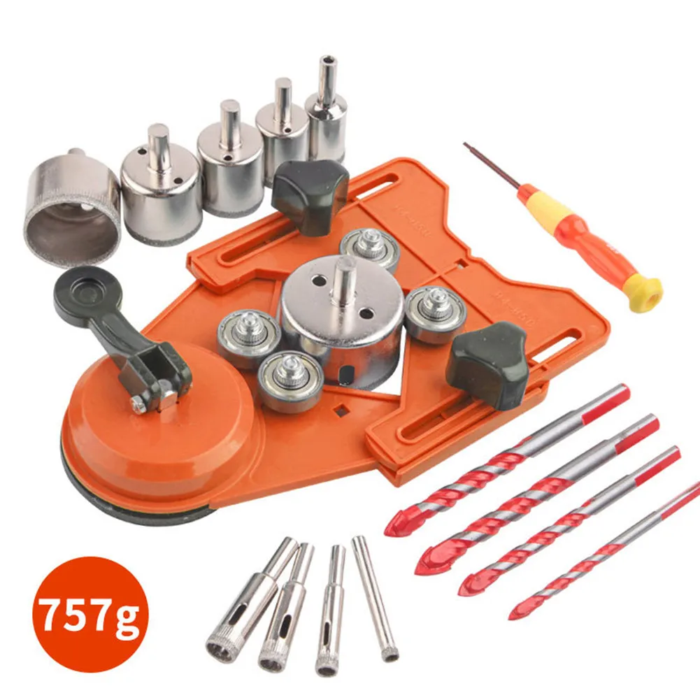 

Holes Saw Drill Bits Cutting Tools Tile Drill Guide Vacuum Base Sucker 6-30mm Diamond Coated Hole Saw Locator