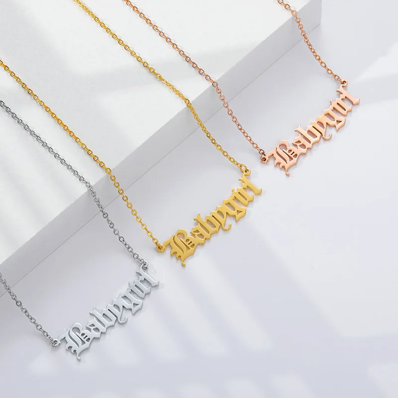 Babygirl Princess Necklace Chain for Women Girl Pendant Necklaces Gold Stainless Steel Jewelry Ketting Collar Gift | Украшения и