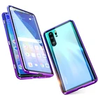 Полностью Магнитный защитный чехол для телефона Huawei P30 P20 Pro P30Pro P20Pro, металлический бампер, передняя сенсорная пленка, чехол из закаленного стекла, 360