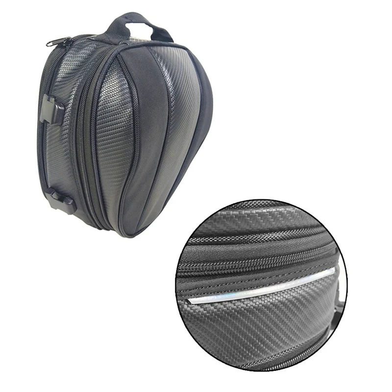 

Black Portable Detachable Motorcycle Rear Seat Bag Durable and Dirt-resistant Motorcycle Rear Seat Storage Bag