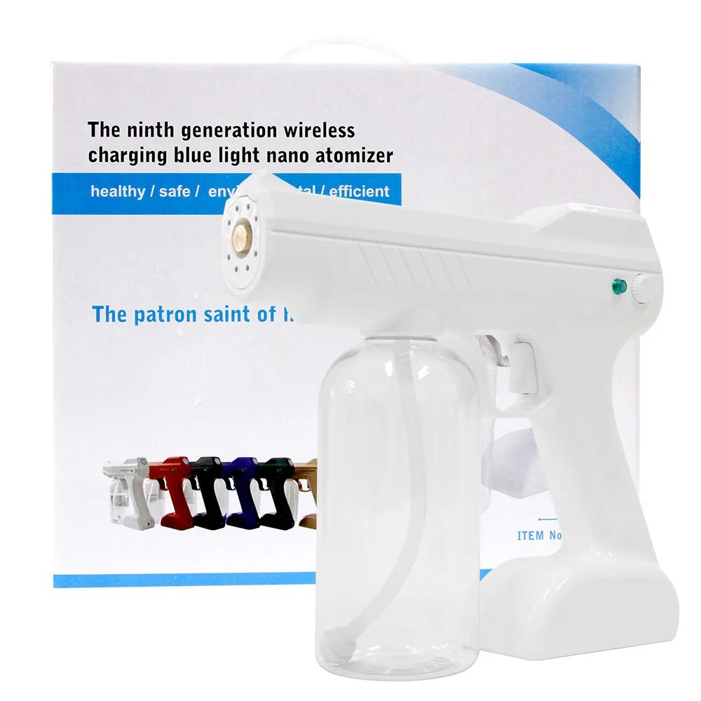 

Handheld Cordless Nano Sprayer Cold fogger machine sprayer disinfecting fogger spray Anion blue light nanometer spray gun