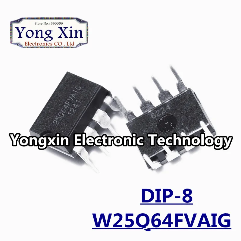10 шт./лот W25Q64FVAIG 25Q64FVAIG 25Q64 DIP 8 64M материнская плата BIOS Чип память Новый