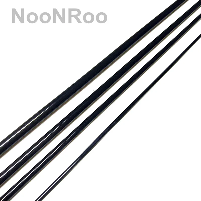 NooNRoo IM8 Nymph Fly Rod Blank среднее действие прозрачный черный цвет 100% углерод частный