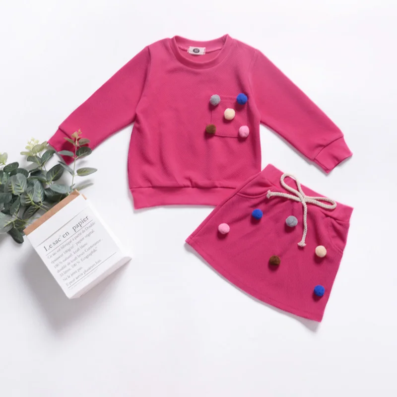 Детская одежда коллекция 2019 года весенний комплект для девочек топы с длинными