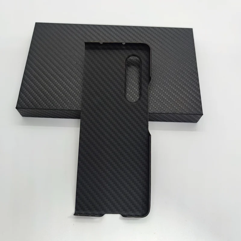 Funda de fibra de carbono para tel&eacute;fono Samsung Galaxy Z, carcasa de fibra de carbono Real ultrafina para Z Fold 3, funda de tel&eacute;fono de aramida-4