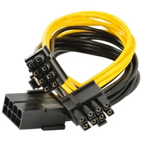 12 pack pci e 8pin to 2x 8 pin 62 power splitter cable for pcie pci express image card y splitter extension cable
