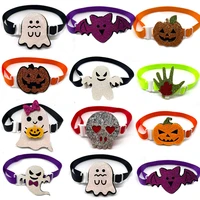 50100pcs halloween pet accessories pet dog bowties neckties small dog holiday grooming bow ties cute pumpkins puppy dog collars