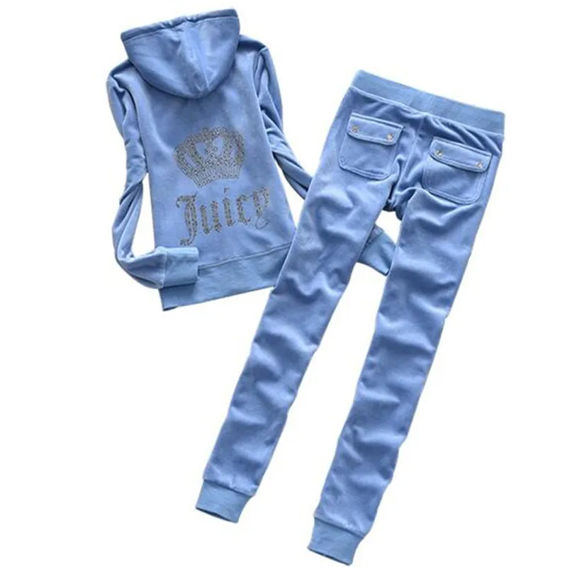 

New Two Piece Set Women Outfit 2023 Elegance Cheap Women's Clothing And Free Shipping Offers Velvet Juicy Couture Tracksuit Sets