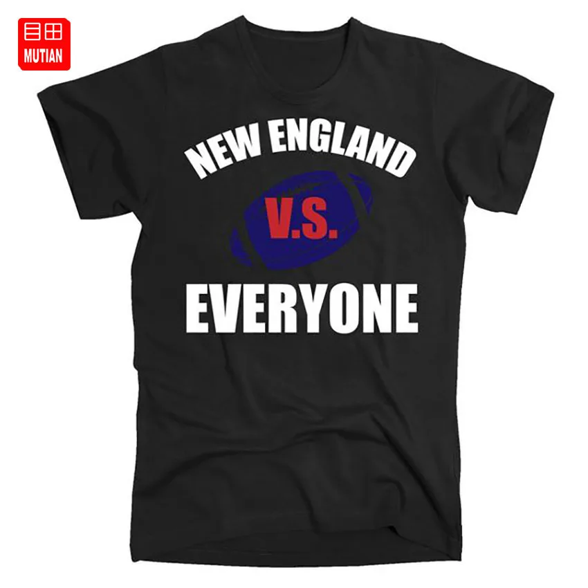 Новая Англия против всех футболка Патриоты вентилятор смешной футбол спортивный