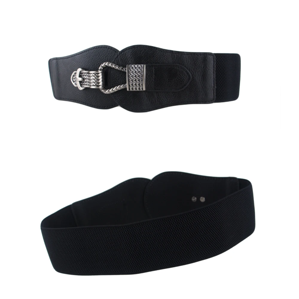 Дамский эластичный пояс женский стильный ремень с металлической пряжкой