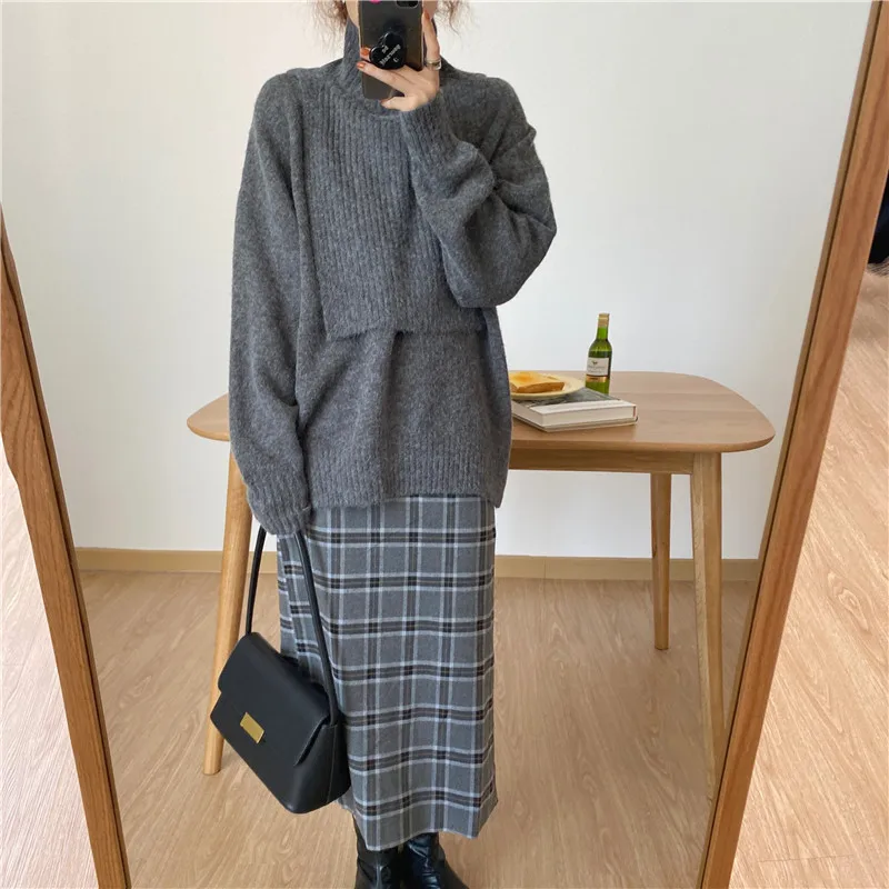 

New Female Sweater Women Winter Pullover Knitting Overszie Long Sleeve Girls Tops Loose Sweaters Knitted Outerwear Thin Sexy