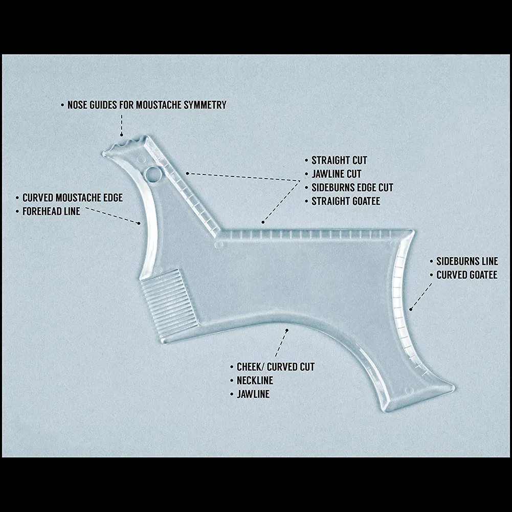 

1 Pcs Symmetry Trimming Beard Shaper Styling Shaping Template Comb Barber Tool M88