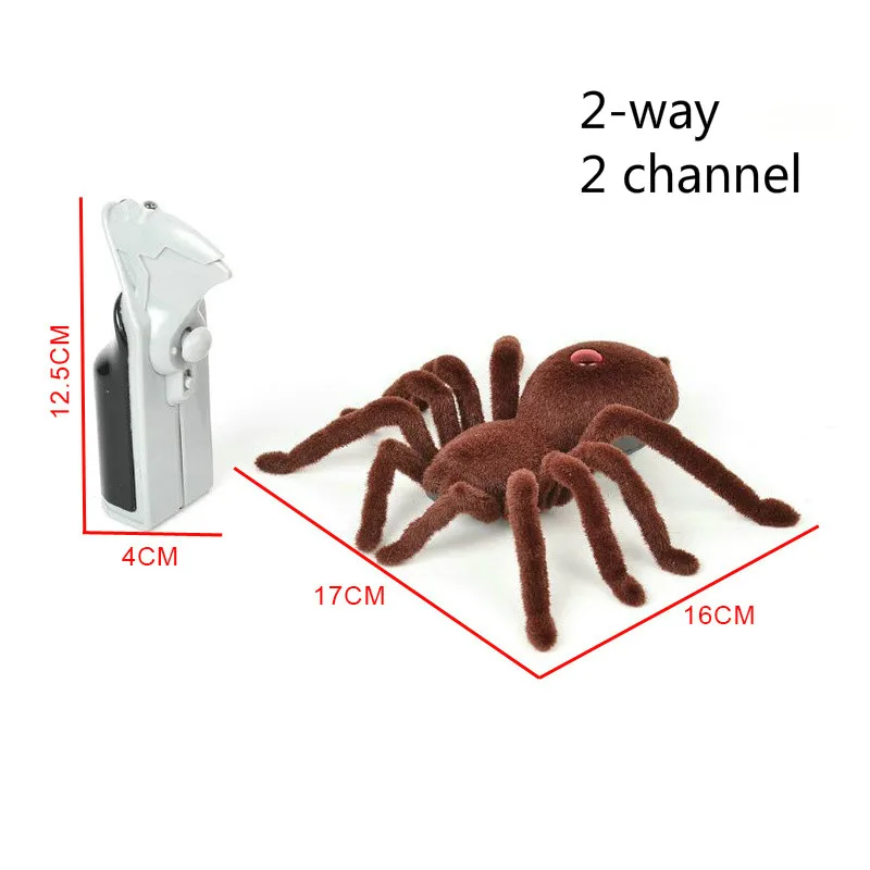 787 2CH Tarantula RC Паук глаз Блеск Хэллоуин моделирование страшный плюшевый жуткий Тарантул пульт дистанционного управления хитрый таракан мягкая шалость ящерица детская игрушка - Цвет: 787 2CH Tarantula