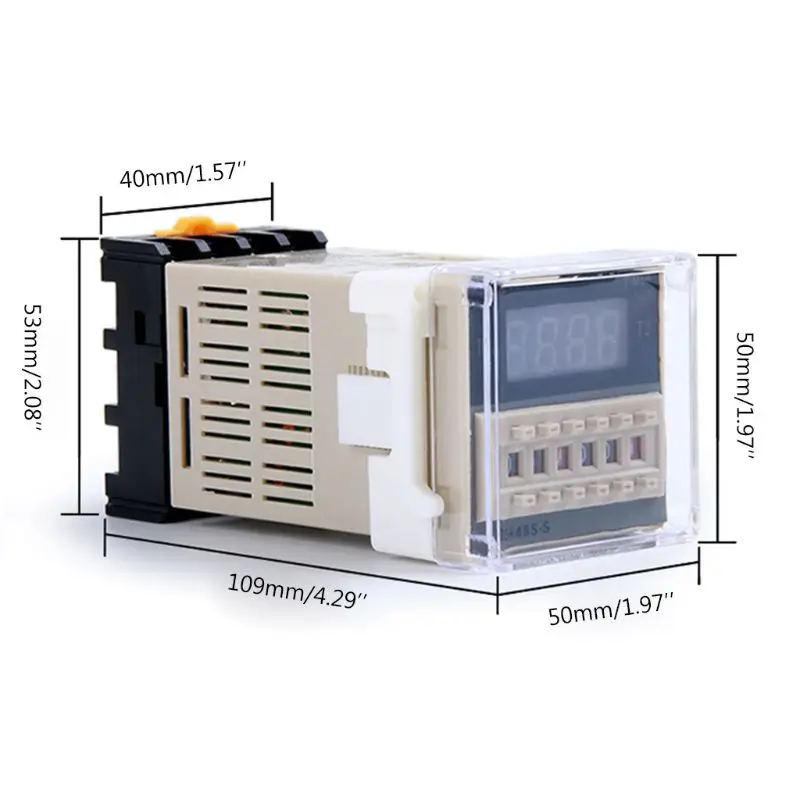 AC/DC 12V 24V 220V 380V DH48S-S Programmable Digital time relay cycle control Time Delay Relay Socket with Base | Обустройство дома