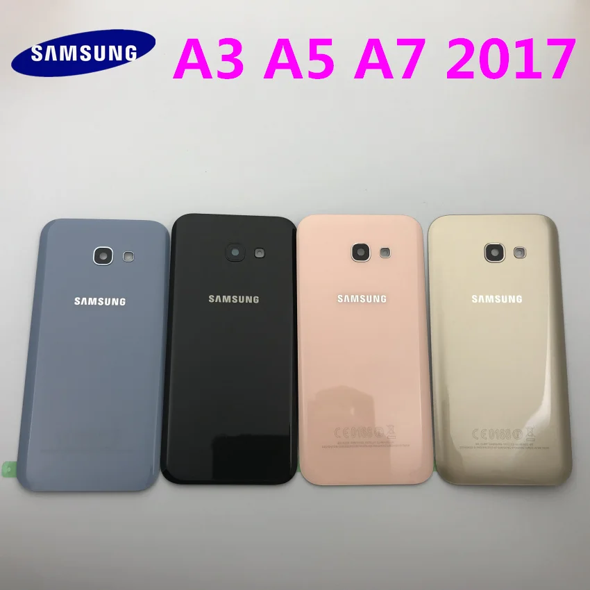 Samsung Galaxy A3 A5 A7 2017 A320 A520 A720 батарея Задняя стеклянная крышка Корпус для двери
