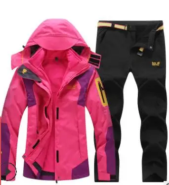 10 Winter Ski Suit for Men Fleece Warm Windproof Waterproof Skiing Suits Snowboarding Set Male Outdoor Ski jacket+Softshell Pant - Цвет: 10