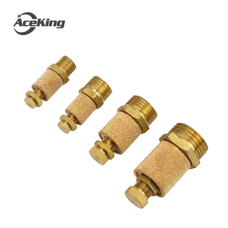 Пневматический латунный Регулируемый глушитель выхлопной клапан 1/8 дюйма/1/4