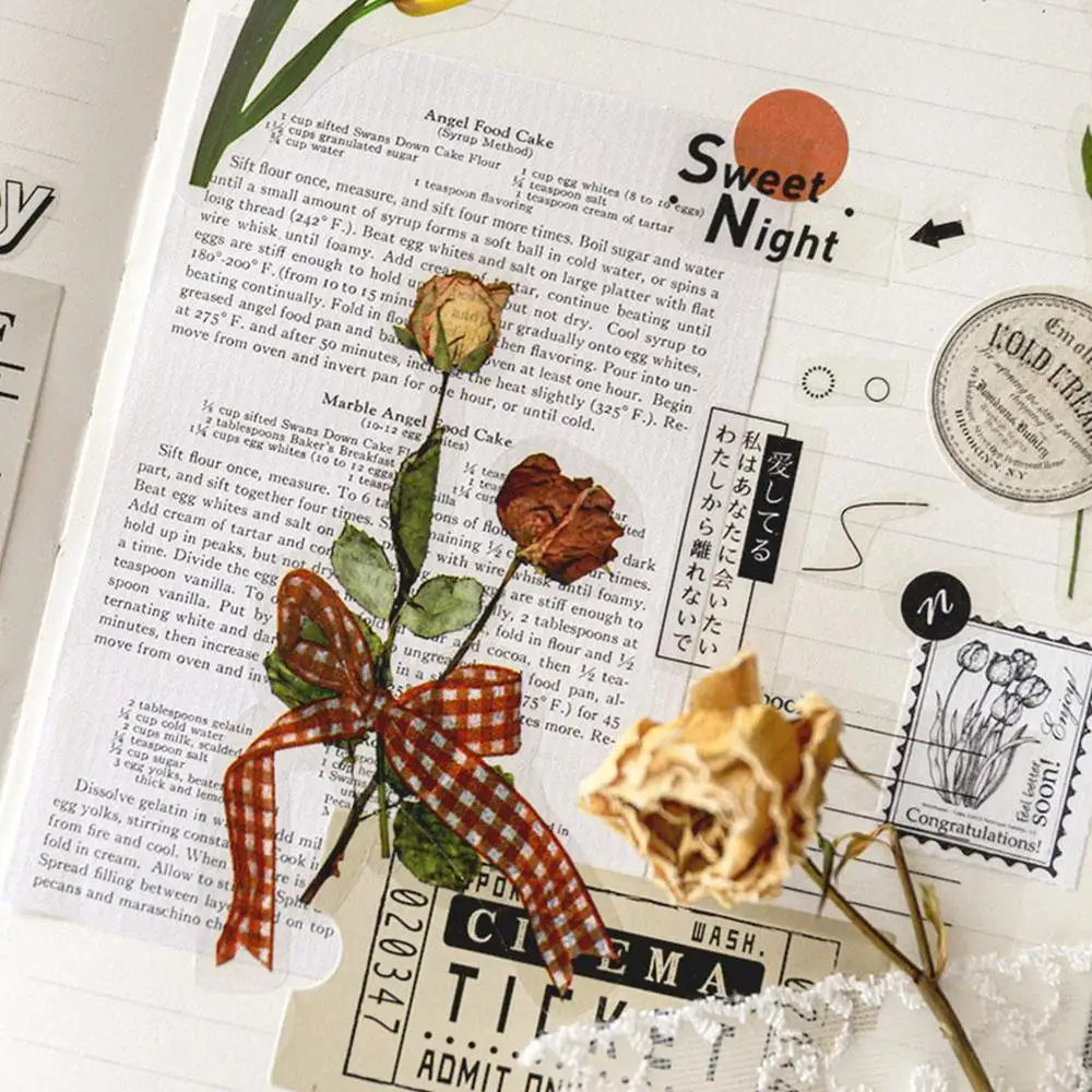 

Simple Small Fresh Plant Flower Stickers Journal Decorative Sticker Stationery Diary Sticker Album Scrapbooking Flakes R1L4