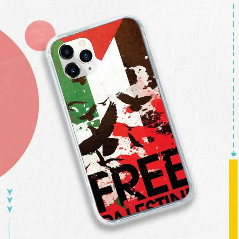 

Palestine Flag design pattern high quality Phone Case shell for iPhone 11 12 pro XS MAX 8 7 6 6S Plus X 5S SE 2020 XR