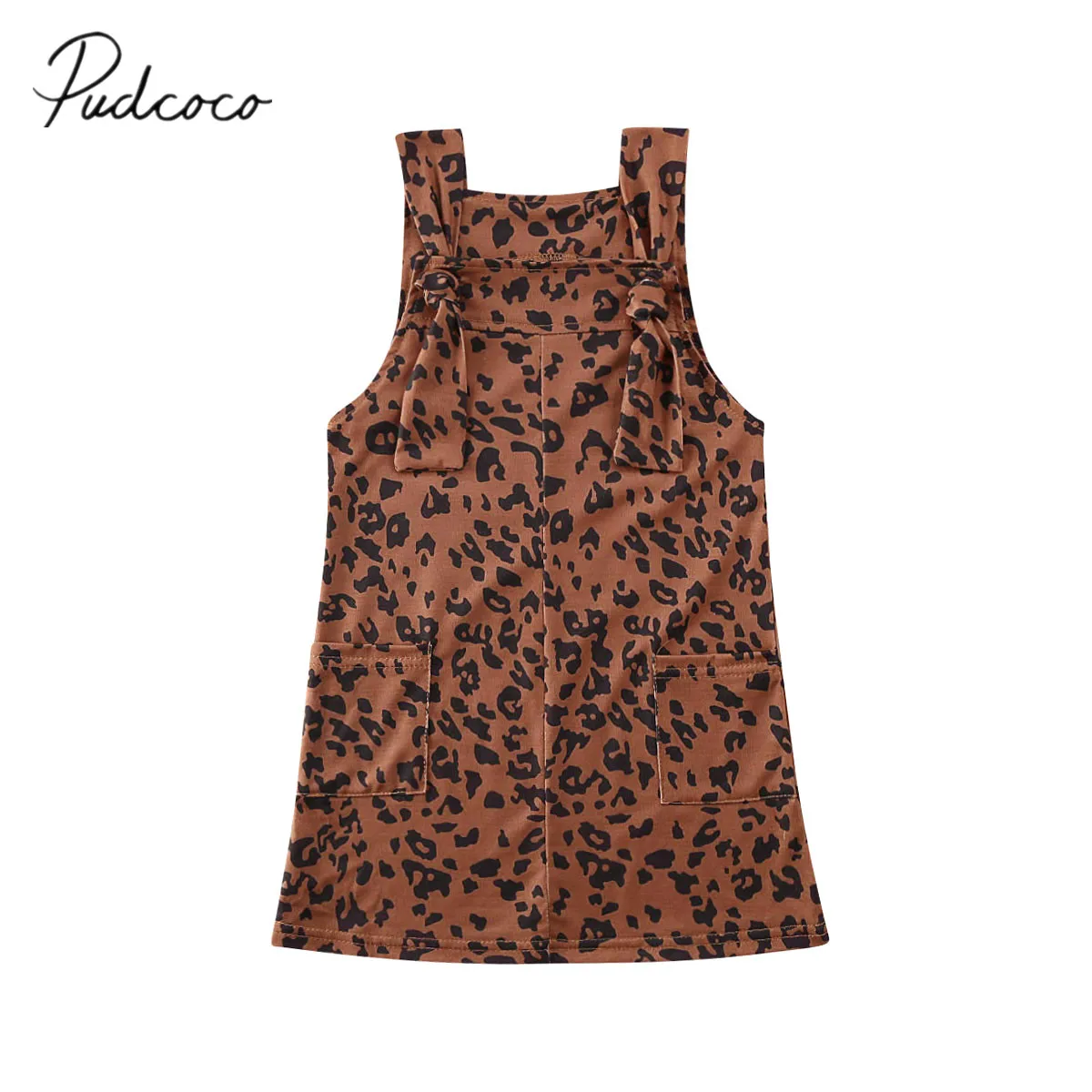 2020 Детская летняя одежда детская для маленьких девочек комбинезон с леопардовым