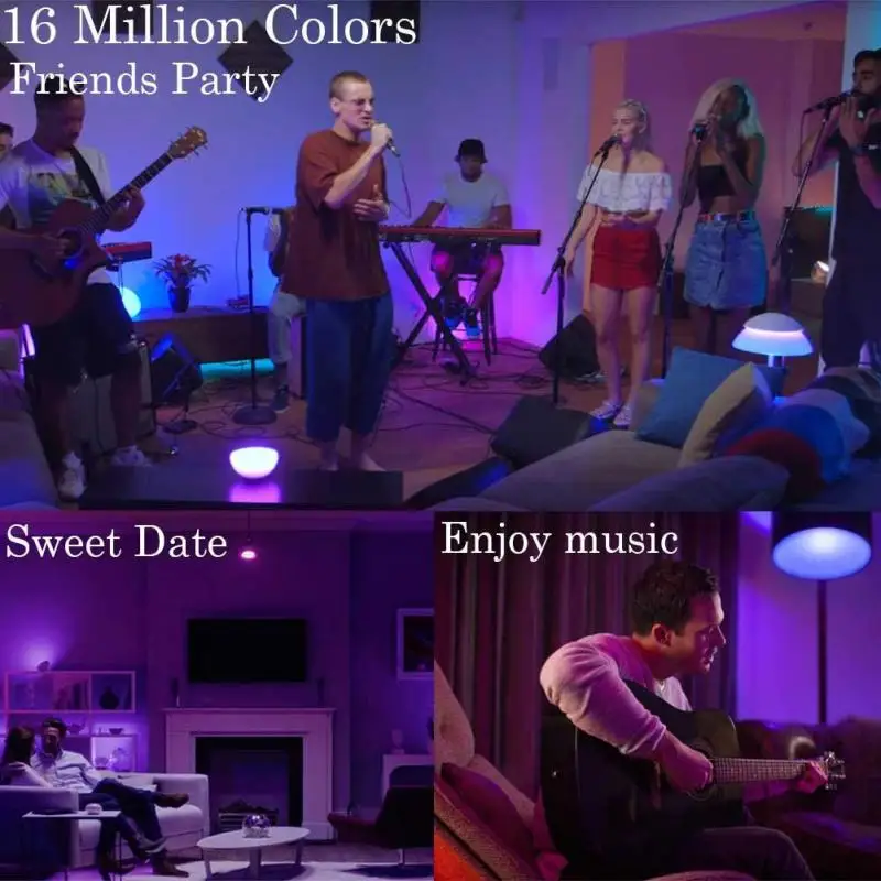 

Smart Bulb 1-10X GU10 App Remote Control Light Bulb RGB 5W LED WiFi Light For Alexa Google