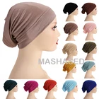 Мусульманский внутренний хиджаб, женский платок, эластичная шапка труба, шапка, хлопковая головная уборка, внутренняя шапка s, женский головной шарф, тюрбан, головной платок