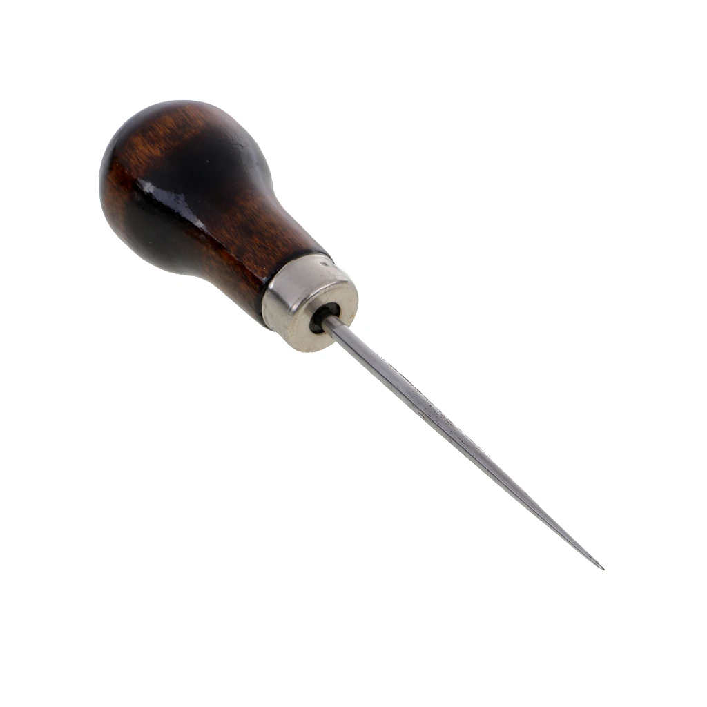 

Awl,Gourd Shape Awl Tailors Awl Wood Handle Scratch Awl Sewing Awl Tool for