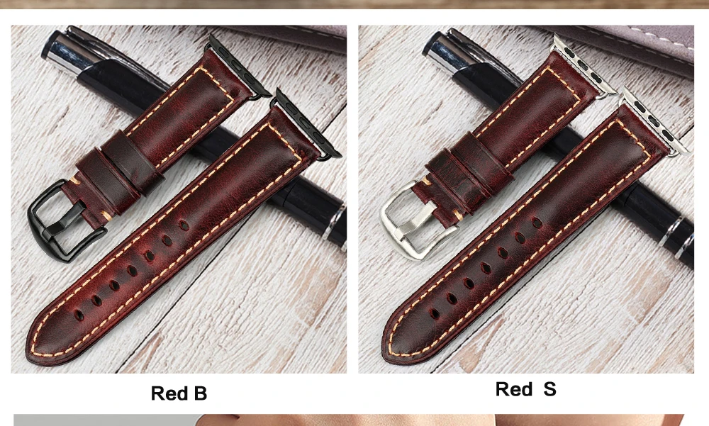 Кожаный браслет MAIKES для Apple Watch 42 мм, 38 мм, 44 мм, 40 мм, серия 4, 3, 2, ремешок для Apple Watch iWatch, ремешок для часов