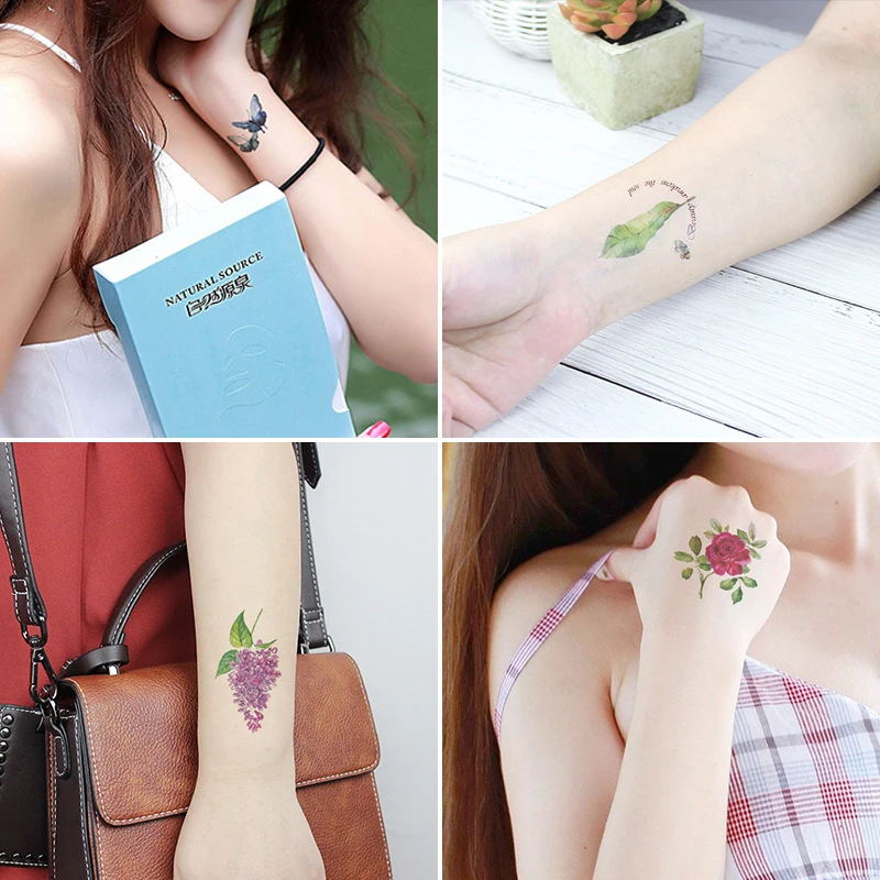 Летние Поддельные татуировки водостойкие Временные женские на руку лодыжку