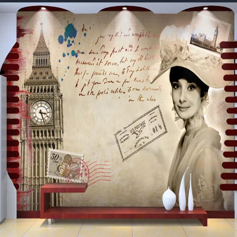 Прямая поставка пользовательские 3D фото обои картина маслом Мода Красота