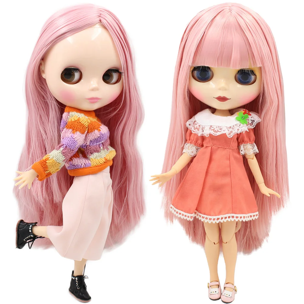 Ледяной DBS Blyth кукольные серии No.230BL6122 розовый прямые волосы натуральный & белая
