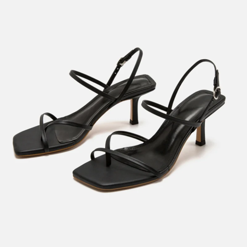 Женские босоножки пикантные туфли на тонком каблуке Коллекция 2020 года Сезон лето