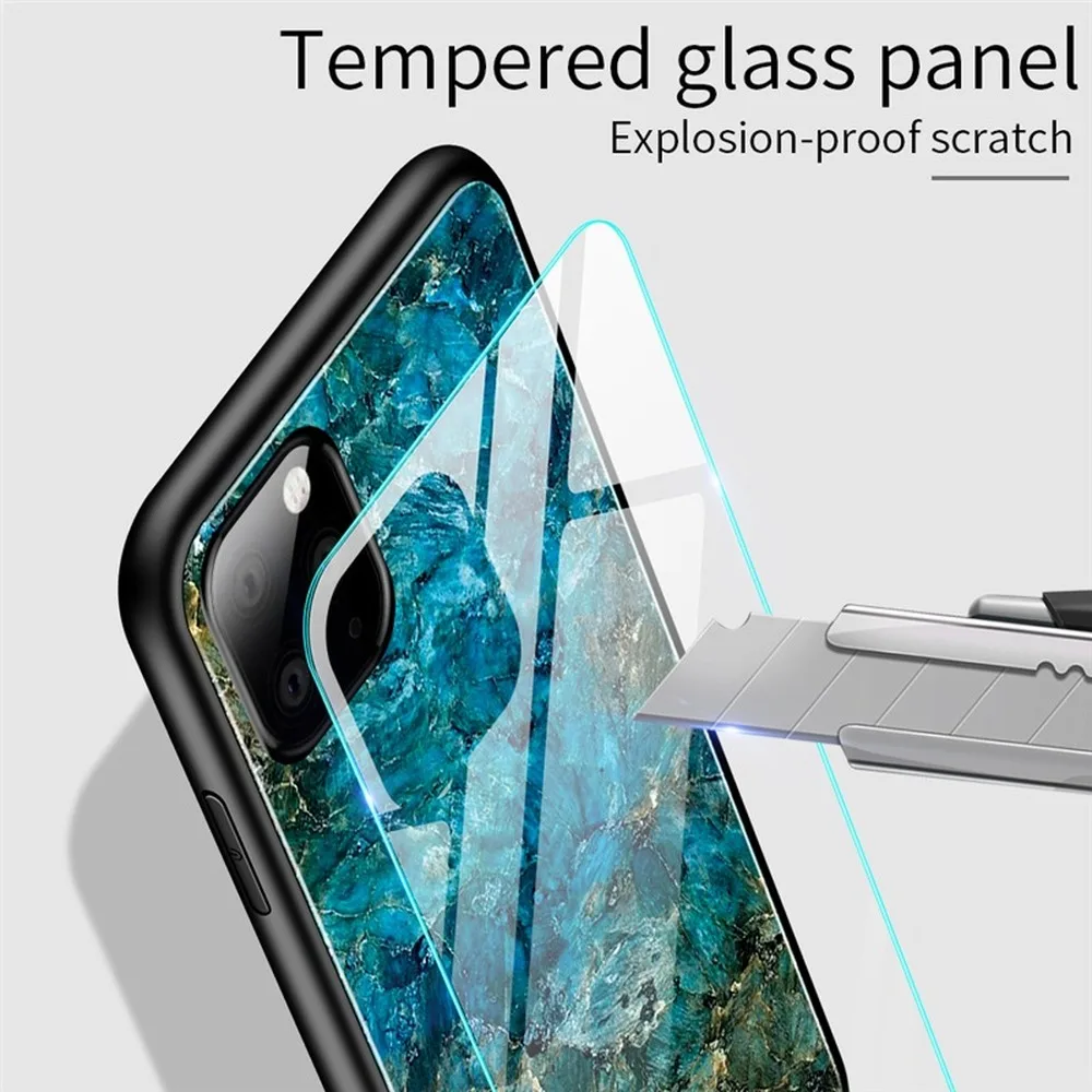 Чехол из закаленного стекла для телефона нового IPhone 11 Pro Coque X XS Max XR глянцевый
