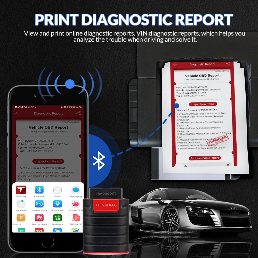 Новинка THINKCAR Thinkdiag аналог easydiag 3 0 Bluetooth совместимый адаптер обновление онлайн