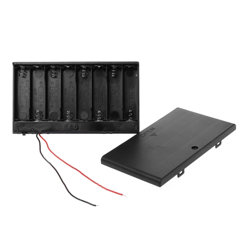 DIY коробка держатель чехол с крышкой ВКЛ/ВЫКЛ провод переключателя для 8x1 5 V AA