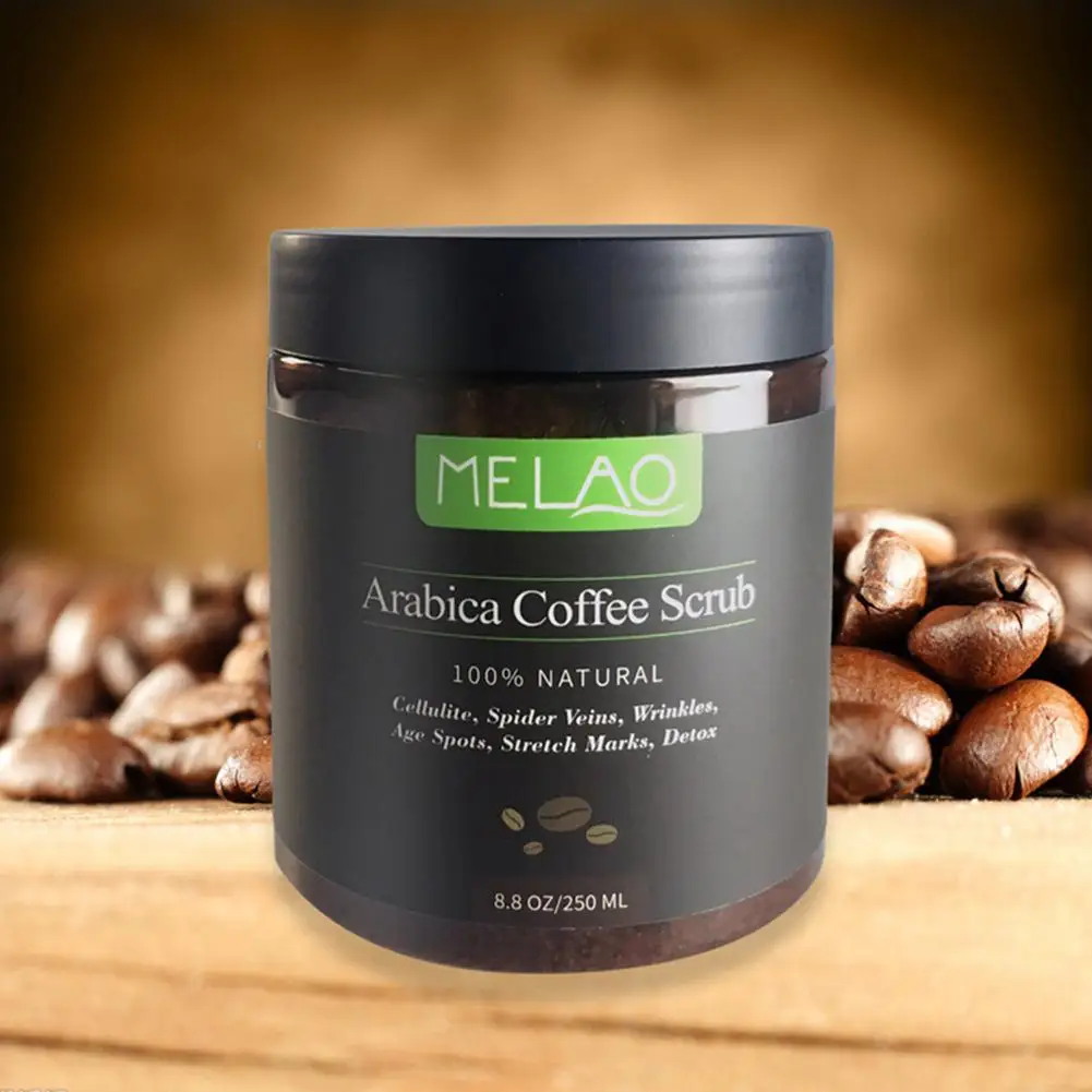 Яркий гламурный кофейный скраб для лица натуральное кокосовое масло тела