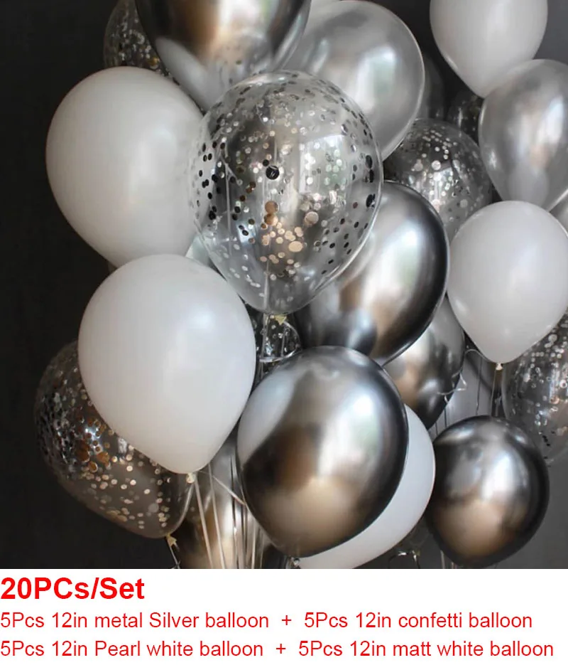 20 шт. белые воздушные шары | Дом и сад