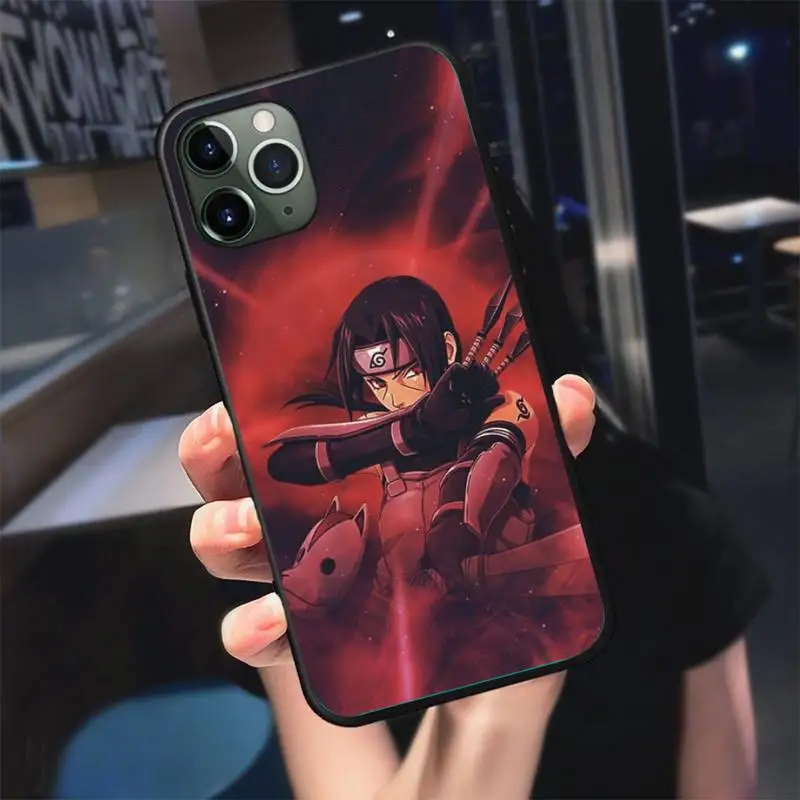 

Anime N-Naruto Akatsuki Kakashi Itachi Phone Case For iphone 7 8 plus x xr xs 11 12 mini pro max black soft nax fundas cover
