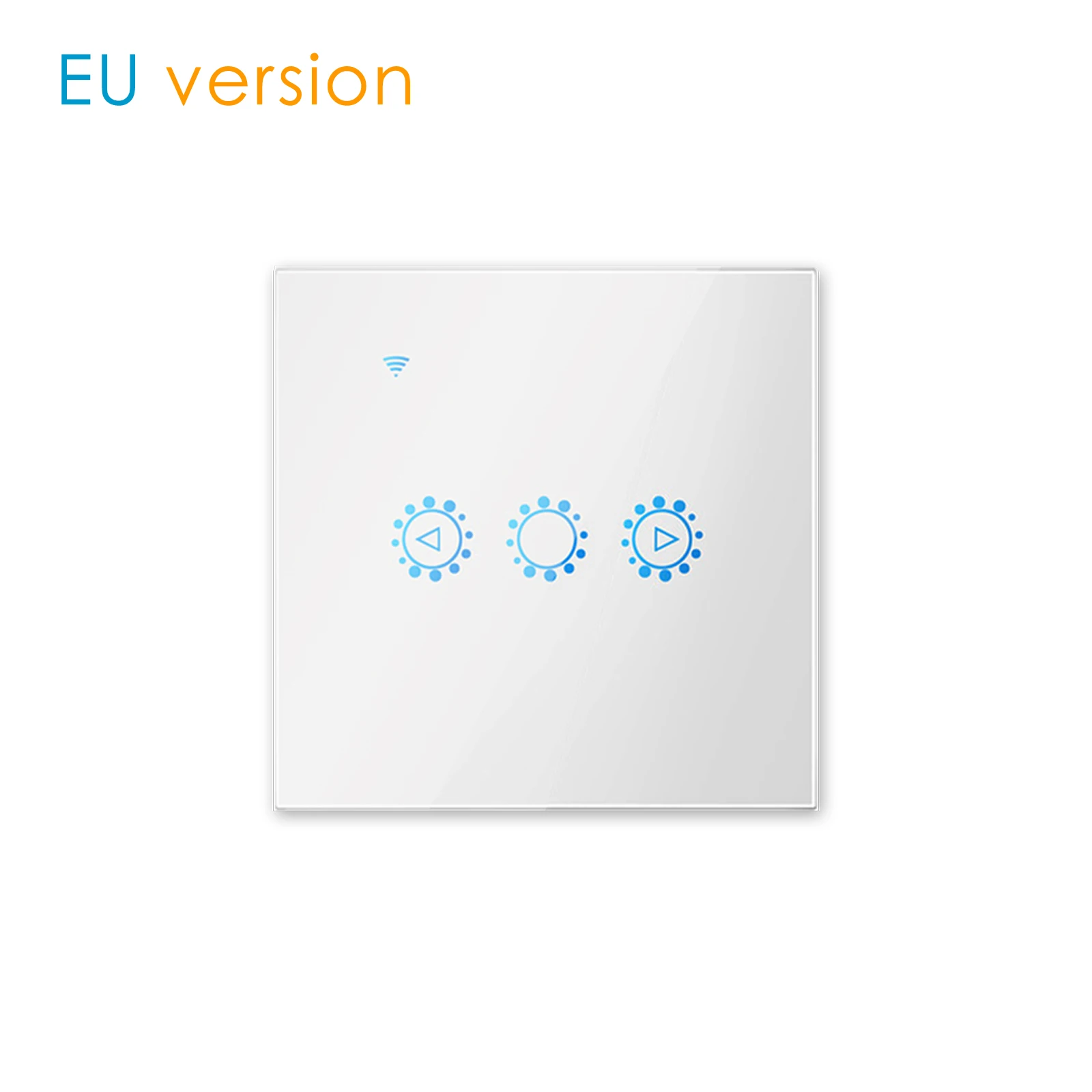 EU-White Настенный сенсорный переключатель с регулируемой яркостью, Wi-Fi, стеклянная панель, плавный диммер, приложение Ewelink, поддержка Alexa Google Home, ЕС, Великобритания, черный, золотой, умный переключатель - Комплект: EU-White