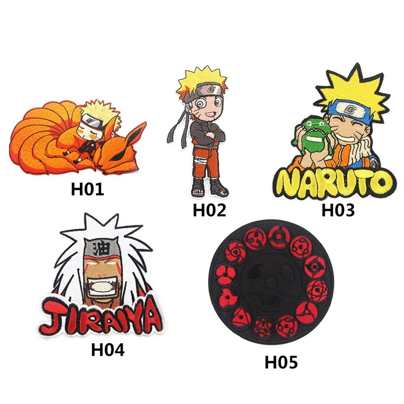 

Japanese Anime Applique Patches DIY Shoe Jeans Bag Shirt Clothes Accessory Punk Stickers Embroideried Badge