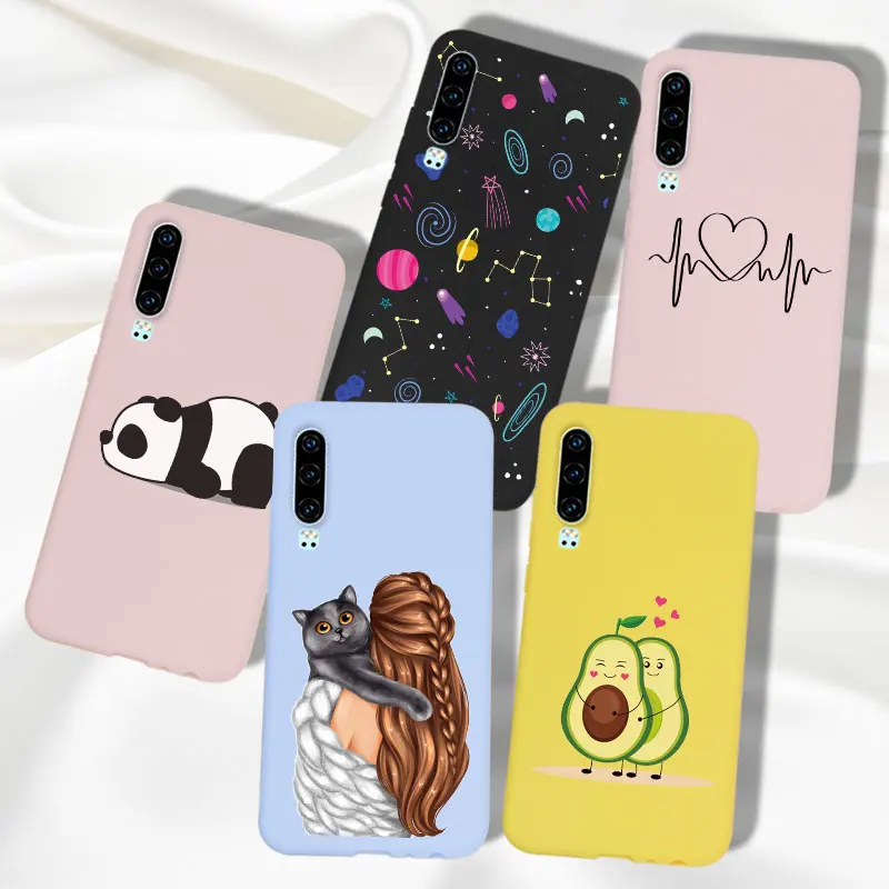 Чехол для Huawei P30 Pro Lite силиконовый чехол с сердечками P 30 чехол-бампер из ТПУ