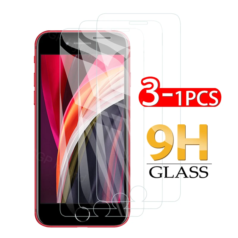 

1-3PCS Safety Glass Film For iphone se 2020 Screen Protector For iphone se2020 Transparent Protective Glass HD Glas