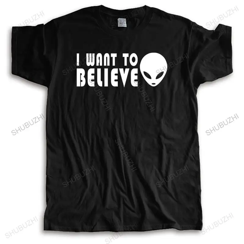 Летняя футболка с изображением инопланетянина Мужская хлопковая НЛО забавная